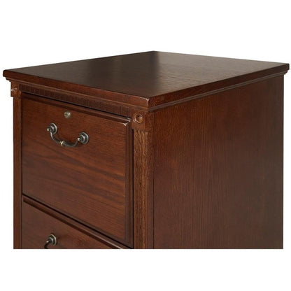 Martin Furniture Huntington Oxford Transitional Wood File Cabinet with 2 Letter-Size File Drawers, Top Drawer Locks, Fully Assembled, in Oak Finish