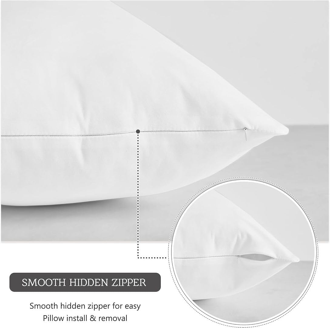 20 54 Inch MoonRest Classic Microsuede Body Pillow Pillowcase - Ultra-Soft Plush - Hidden Zipper X - Cool Black