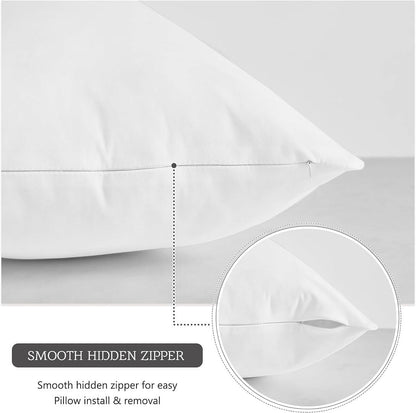 20 54 Inch MoonRest Classic Microsuede Body Pillow Pillowcase - Ultra-Soft Plush - Hidden Zipper X - Cool Black