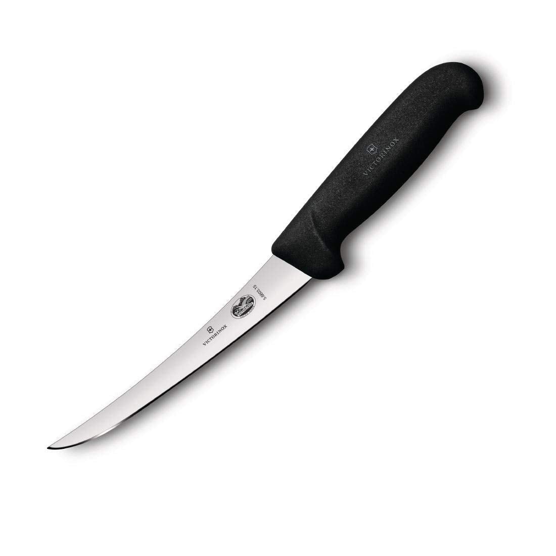 Victorinox Fibrox Curved Boning Knife, Flexible Blade, 6-Inch, Black