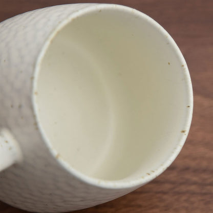 Tea Cup Porcelain Espresso Cups with Matching Saucers Premium Porcelain Coffee Cup- 7.8 Ounce, White Set of Mugs (A) (B)