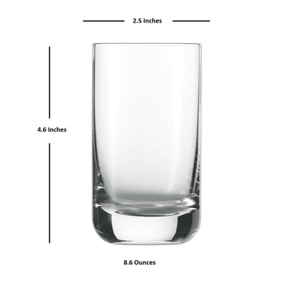 Schott Zwiesel Tritan Crystal Glass Convention Barware Collection Tumbler/Highball Cocktail Glass, 8.6 Ounce, Set of 6