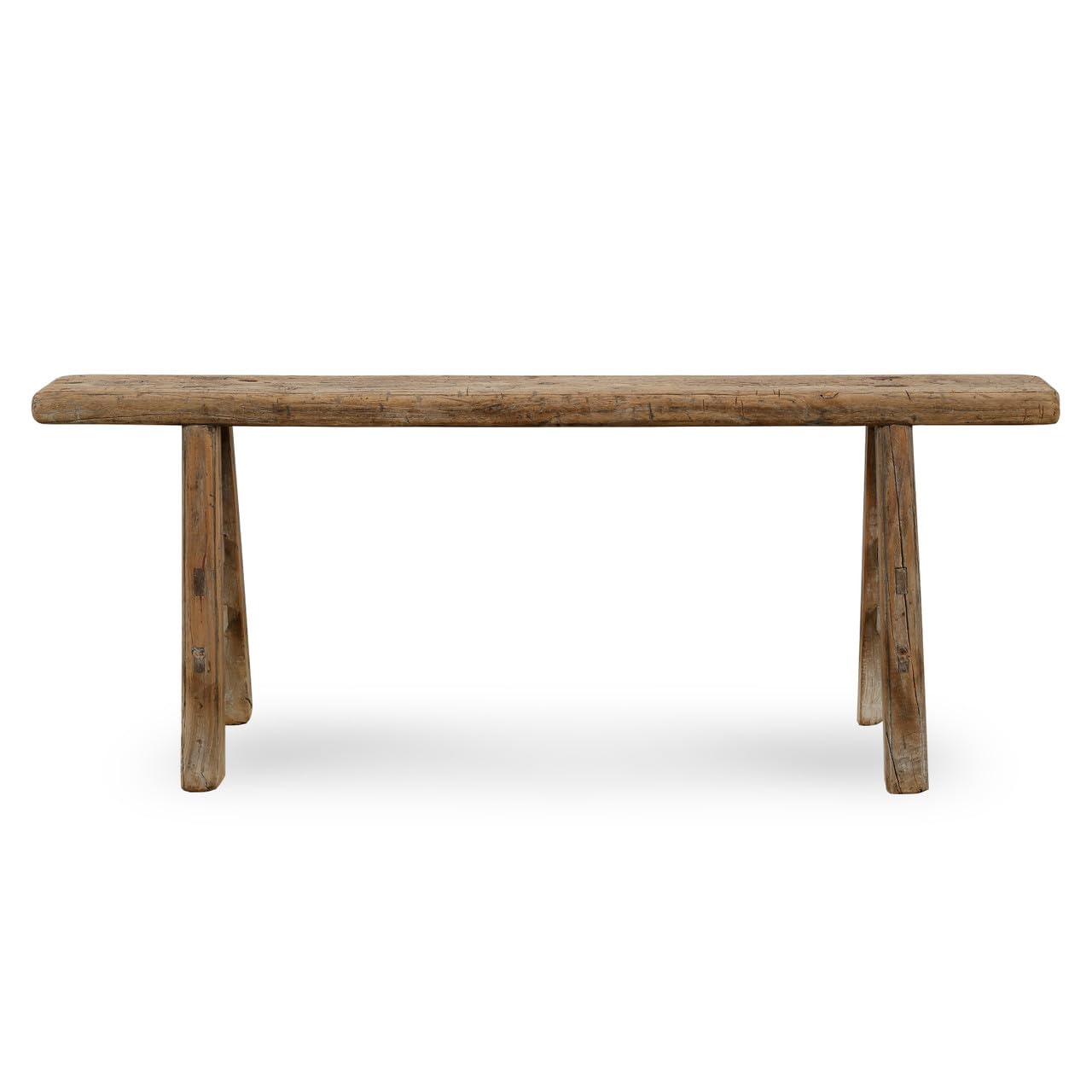Approx. 3-3.5ft. Long Vintage Noodle Bench Weathered Natural (Size & Finish Vary)