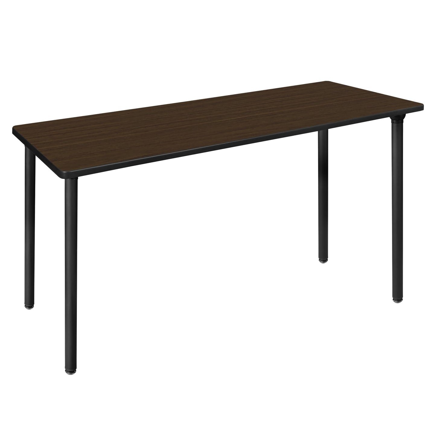 Regency Kee 60 x 24 in. Folding Training Seminar Table- Neo Walnut Top, Black Legs