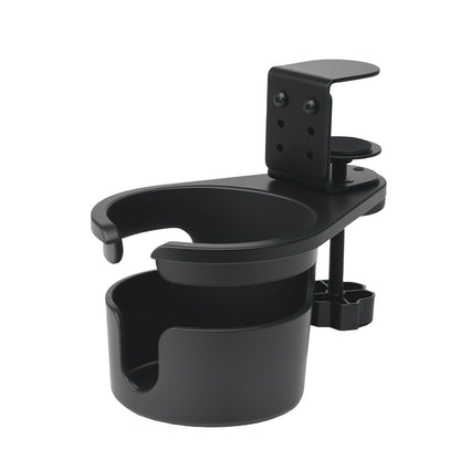 DecBeLiv 360° Rotating Cup Holder Under Desk Anti Spill Space Saving for Home Office Camping for Mugs, Glass, Heavy Drink