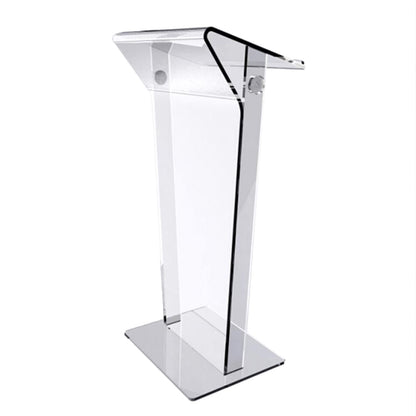 JOuan Lectern Podium Stand, Acrylic Church Podium, Portable Podium Stand, Vertical Podium School Training Lecture Church Event Celebration Host Stage Hotel Reception Desk