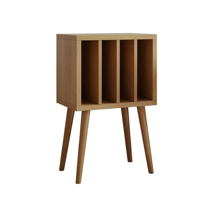 XJOYSL7921 DVD Storage Storage Rack Wooden Vinyl Record Cabinet Retro Sofa Sideboard Floor Small Bookcase CD Rack Tower