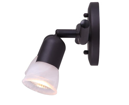 Canarm James 2-Light Track Lighting, Oil Rubbed Bronze Finish, Adjustable Alabaster Glass Shades, 15" Wide Industrial Ceiling Spotlight for Kitchen, Living Room, Hallway