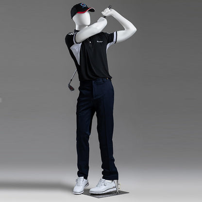 Realistic Golf Sports Mannequin Full Body Display, Detachable Male/Female Dress Form with Sturdy Metal Base for Retail Showcases and Apparel Display(Male One Size)