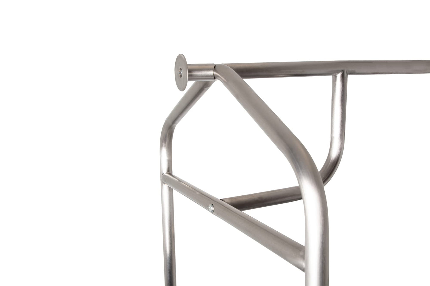 Wholesale Hotel Products Stainless Steel Luggage Cart – 800lb Capacity – Bellman Cart w/ 6” Air Filled Tires & Gray Carpet, for Hotel, Resorts, Condos, Commercial Use (Value Valet Series)