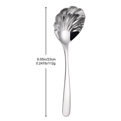 Mafier Large Serving Spoon,9" Serveware Spoons Set,Stainless Steel Catering Serving Utensils for Party Buffet Dinner Banquet Cooking Kitchen Basics,Dishwasher Safe(Silver)