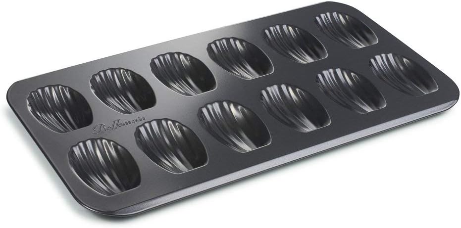 Bellemain Madeleine Pan - 12-Well Nonstick Tea Cake Pan for 12 Madeleines, Warp-Resistant Carbon Steel (2-Pack)