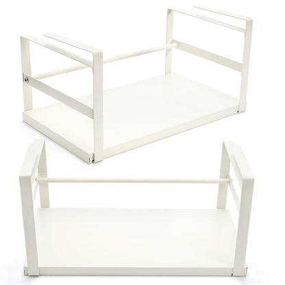 Tebery 2 Pack Under Shelf Storage Basket Sturdy, Slide-in Hanging Storage Basket for Kitchen, Metal Under Cabinet Shelves Organizer Rack, Space Saver Basket Shelf for Cabinet, Pantry, Desk, Cupboard