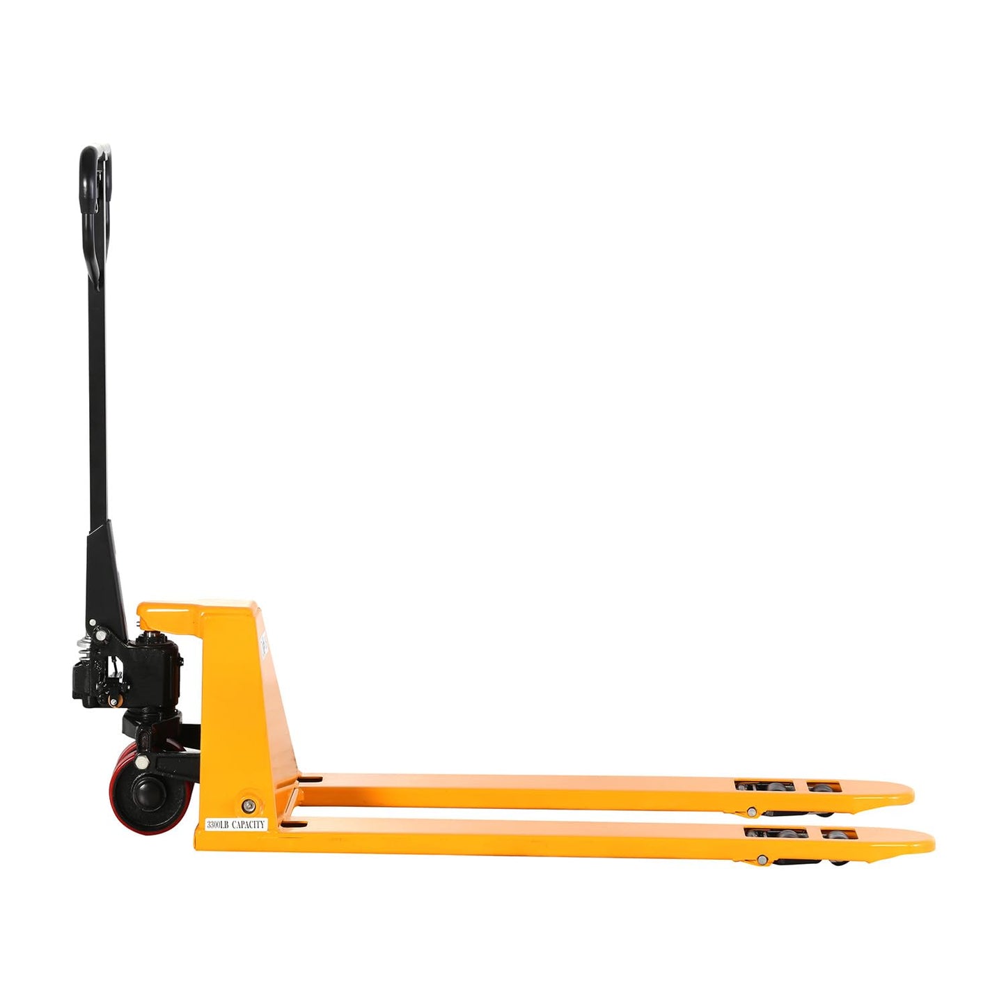 Tory Carrier Pallet Jack Hand Truck Manual Pallet Jacks 6600-Lb. Capacity 27 x 48 Forks Standard Duty, Rubber Handle, PU Wheels
