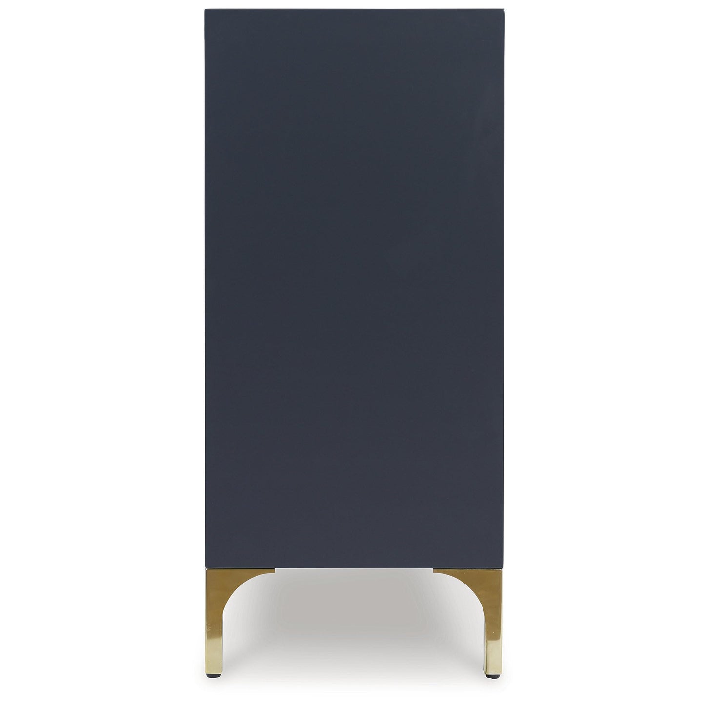 Signature Design by Ashley Loirwick Contemporary Accent Cabinet with Shelf and Geometric Pattern, Blue