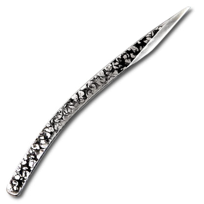 KAKURI Kiridashi Knife 12mm (Curved) Right Hand for Woodworking, Marking, Carving, Whittling, Professional Hand Forged Razor Sharp Japanese Carbon Steel Blade with Hammered Pattern, Made in JAPAN