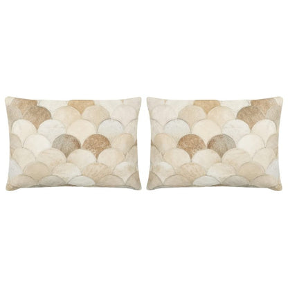 Safavieh Pillow Collection Throw Pillows, 22 by 22-Inch, Elita Multicolored and Cream, Set of 2
