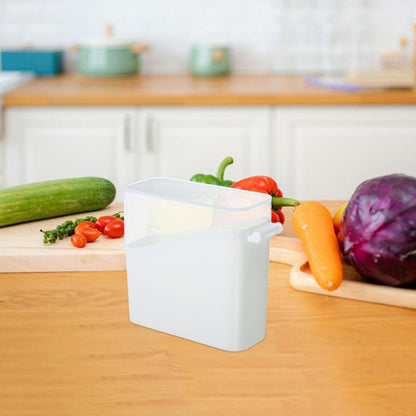 PRETYZOOM Cheese Slice Storage Container, 2pcs Sliced Cheese Saver Box with Clear Flip Lid for Fridge Bins