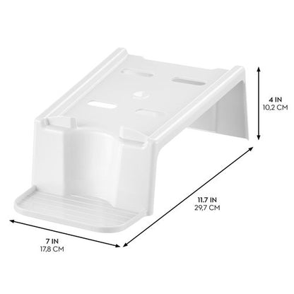 iDesign Laundry Detergent Holder Stand - Liquid Detergent Organizer for Laundry Room - White