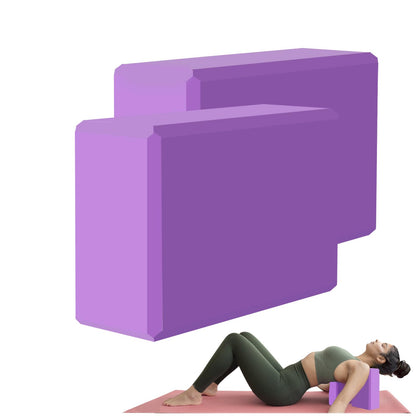 Yoga Block - Supportive Latex-Free Eva Foam - Soft Non-Slip Surface with Beveled Edges for Yoga, Pilates, Meditation - Yoga Accessories for Stability, Balance, Deepen Stretches