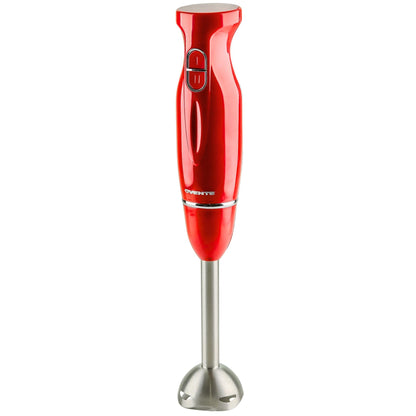 OVENTE Immersion Hand Blender, 300W Electric Handheld Portable Stick Mixer with 2 Mixing Speed and Stainless Steel Blades for Effortless Blending Smoothies, Shakes, Puree or Baby Food, Red HS560R