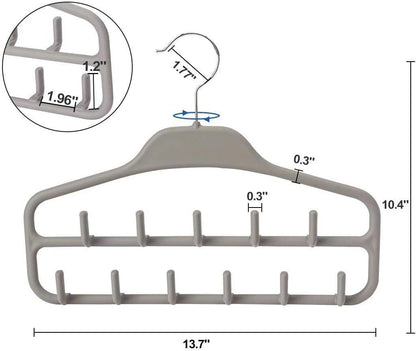 FairyHaus Belt Hanger Organizer 2 Pack, Non-Slip Tie Rack Holder for Belts, Ties, Jewelry, Scarves