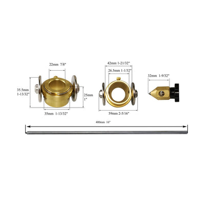 RIVERWELD AG-60 SG-55 Plasma Cutter Cutting Torch Circinus Roller Guide Wheel Compass Fit Shield Cup Shroud With Groove