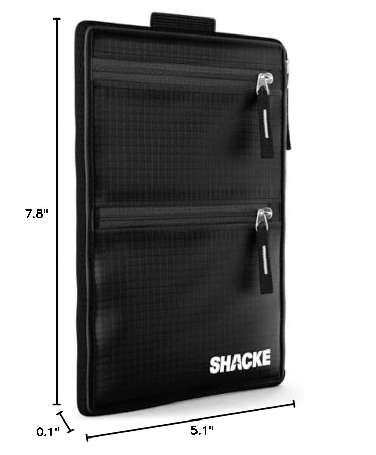 Shacke Hidden Travel Belt Wallet w/RFID Blocker (Black with Black Strap)