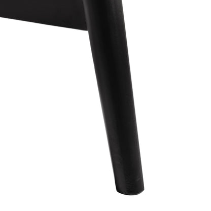 Merax Low-Back Accent Chair Mid Century Modern Upholstered Chair with Curved Backrest for Living Room Bedroom, Boucle Fabric, Birch Wood, Supports 300lbs, Black