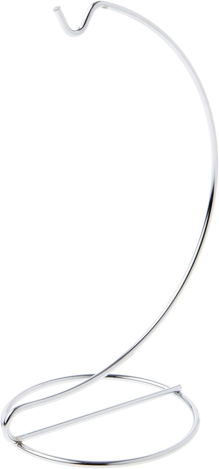 Plymor Simple Silver Ornament Stand, 7" H x 3" W x 3" D (6 Pack)