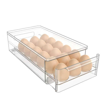 TAYUOO Acrylic Egg Box Transparent 18 and 36 Pack Storage for Refrigerator Kitchen Storage Size: 13.3 * 4.7 * 3.9 inches (1 pack)