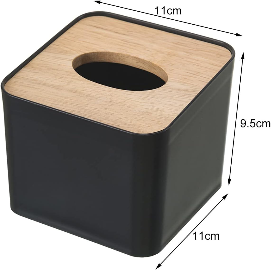 VEAREAR Sturdy Tissue Box Cover for Disposable Paper Facial Tissues, Mini Square Tissue Dispenser Holder for Bathroom