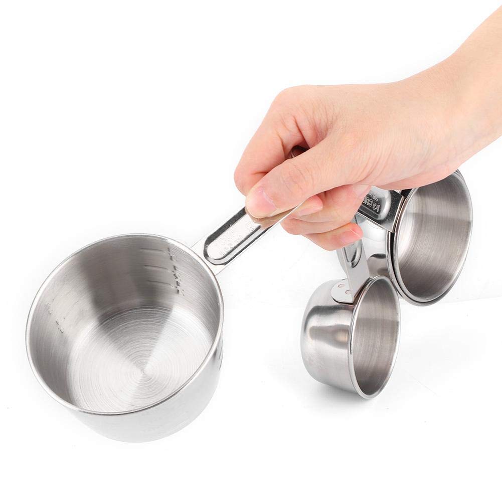8 Pcs/Set Stainless Steel Baking Tools Measuring Cup for Making Cakes Measuring Cup, for Making Bread Other Desserts for Home Kitchen Desserts/Bakeries
