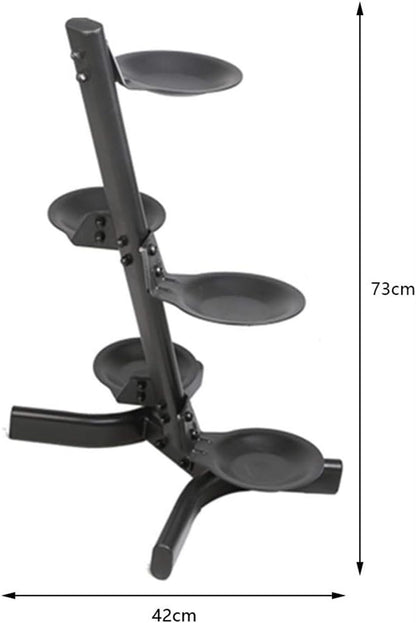 ZYMEN Private Training Gym Kettlebell Rack Kettlebell Medicine Ball Storage Rack High Load-Bearing Tray, Small Footprint Dumbbell Racks (Color : Black, Size : 42 * 39 * 73cm)