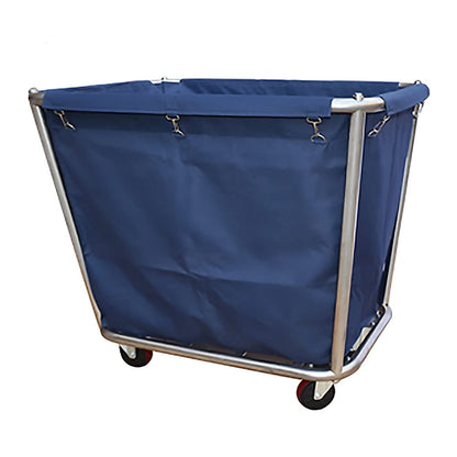Movable Hand Trucks Linen Cart Hotel Clothes Storage Laundry Sorter Hamper Trolley Removable Washable Bag Stainless Steel Frames Blue 90X65X80Cm (Blue 90X65X80Cm)