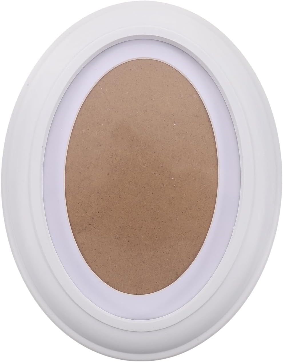 Garneck Oval Wood Picture Frame - Wall Hanging Decoration 7 Inch, White
