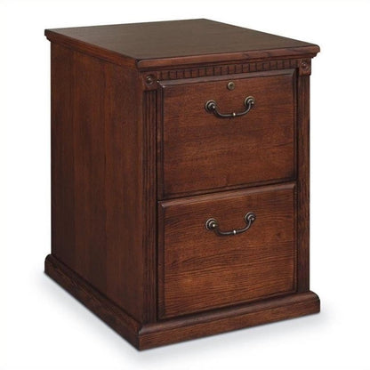 Martin Furniture Huntington Oxford Transitional Wood File Cabinet with 2 Letter-Size File Drawers, Top Drawer Locks, Fully Assembled, in Oak Finish