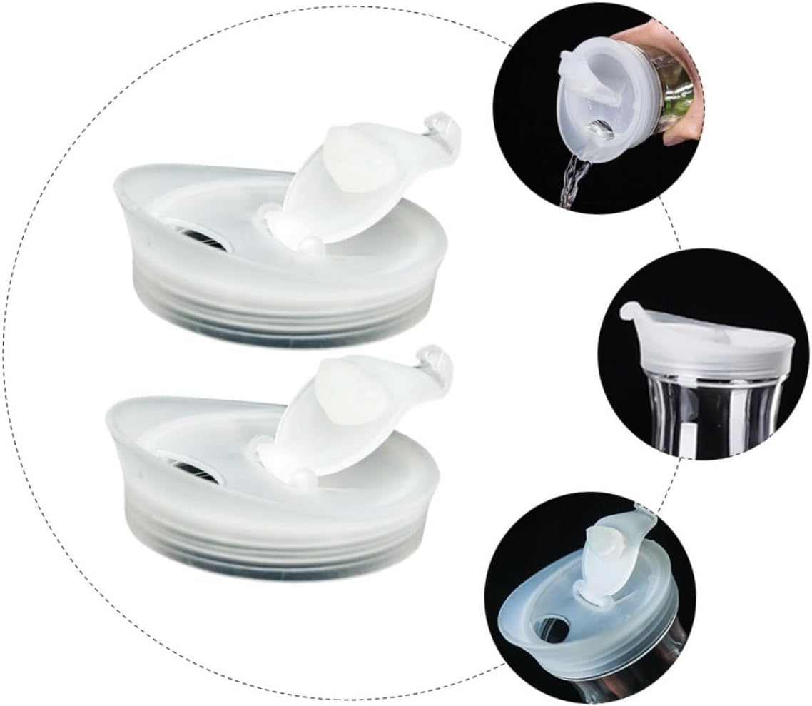 HOMSFOU 2pcs Glass Water Pitcher Lids, Replaceable Plastic Lids for Tea, Juice, and Water Carafes