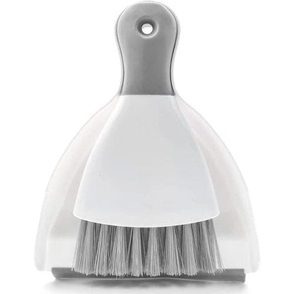 Dust pan Broom Brush Dustpan - Dustpan and Brush Set,Mini dust Pans with Brush,Dust Pan and Brush Set for Table, Key Board, Cat, Dog and Other Pets, Dust Pan Brush Nesting Tiny Cleaning Broom（Gray）