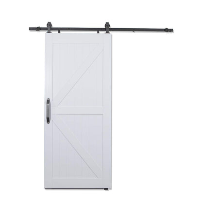 LTL Home Products MT4284HHKKD Montana Ready to Assemble PVC Barn Door Kit, 42" x 84", White