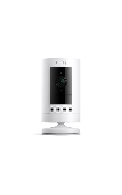Ring Outdoor Cam - Weather-Resistant Security Camera with Color Night Vision & Two-Way Talk | White