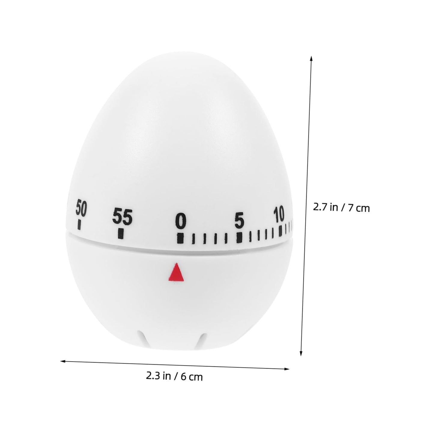 VOSAREA Egg Shape Mechanical Rotate Timer White Kitchen Countdown Timer Manual Cooking for Home and Classroom Activities for Baking Frying