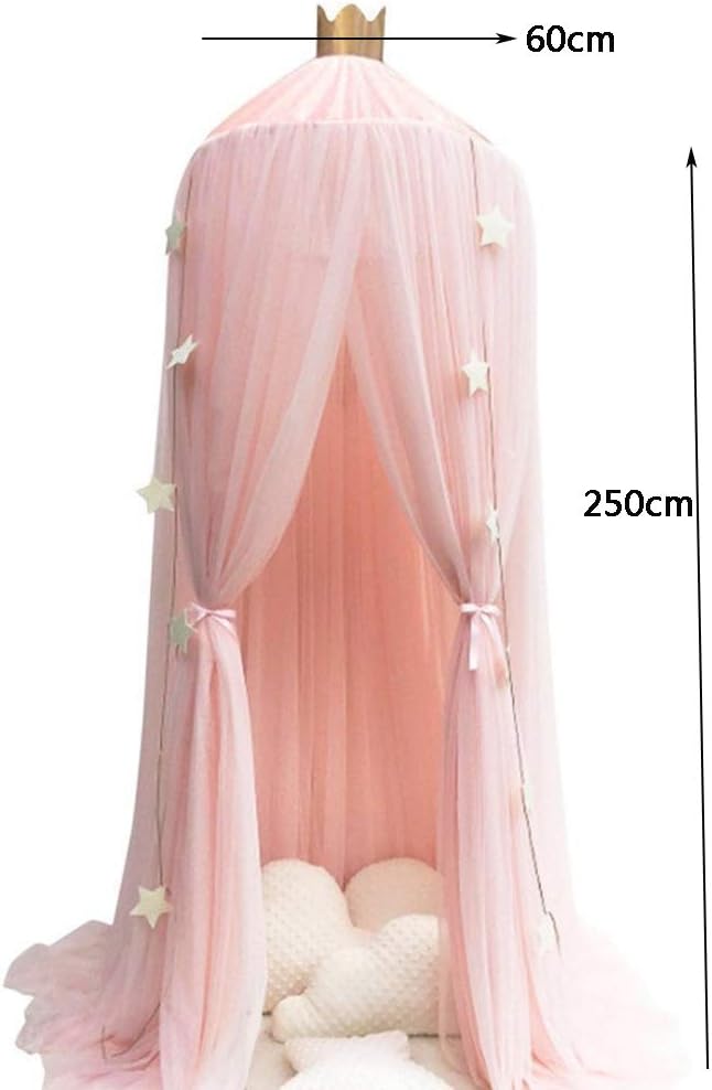 ESUPPORT Dome Princess Bed Canopy Round Lace Mosquito Net Play Tent Hanging House Decoration Netting Curtains