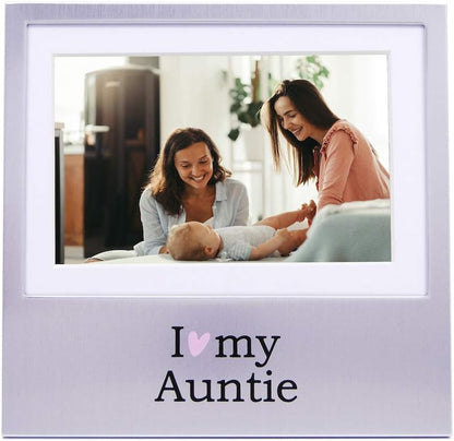 Haysom Interiors I Love My Auntie Brushed Silver Picture Frame, 6" x 4"
