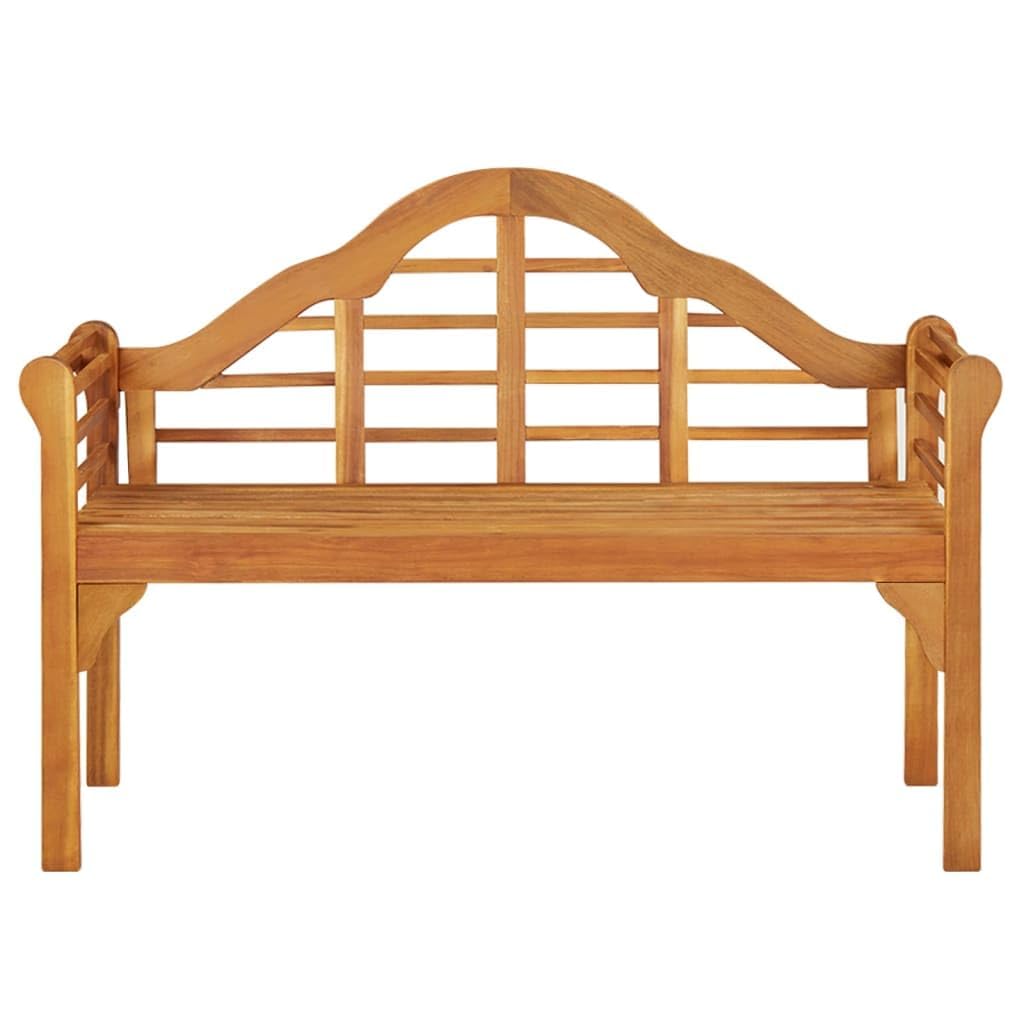 BOWERY HILL Solid Acacia Wood Garden Bench, Brown Oiled Finish, Ergonomic Rectangular Design, Indoor/Outdoor Use, 49.2 x 49.2 x 34.4 in, Rustic Patio Furniture for Relaxed Seating