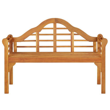 BOWERY HILL Solid Acacia Wood Garden Bench, Brown Oiled Finish, Ergonomic Rectangular Design, Indoor/Outdoor Use, 49.2 x 49.2 x 34.4 in, Rustic Patio Furniture for Relaxed Seating