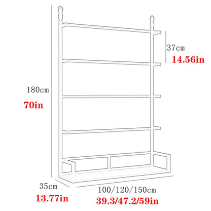 Freestanding Underwear Display Stand, Metal, Lingerie Garment Rack, Retail Sock Show Shelves, Commercial Clothing Store Shelf, for Bras, Shorts, Hats, 4 Tier(Black,100 * 35 * 180cm)