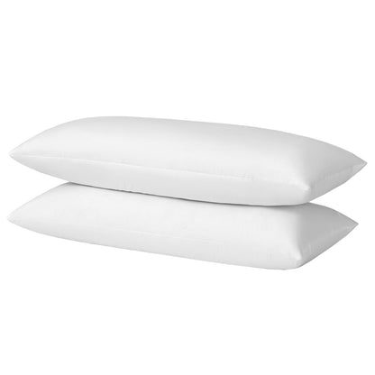 20x20 Decorative Throw Pillow Inserts-Down Feather Pillow Inserts-Square-Cotton Fabric-Set of 2-White.