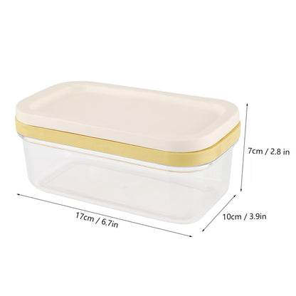 Luatoxry Butter Cutter and Storage Case, Airtight Butter Dish that Cuts into Slices, Transparent Butter Storage Box with Lid and Cutting Net for Cheese Cutting, 6.7x3.9x2.8in