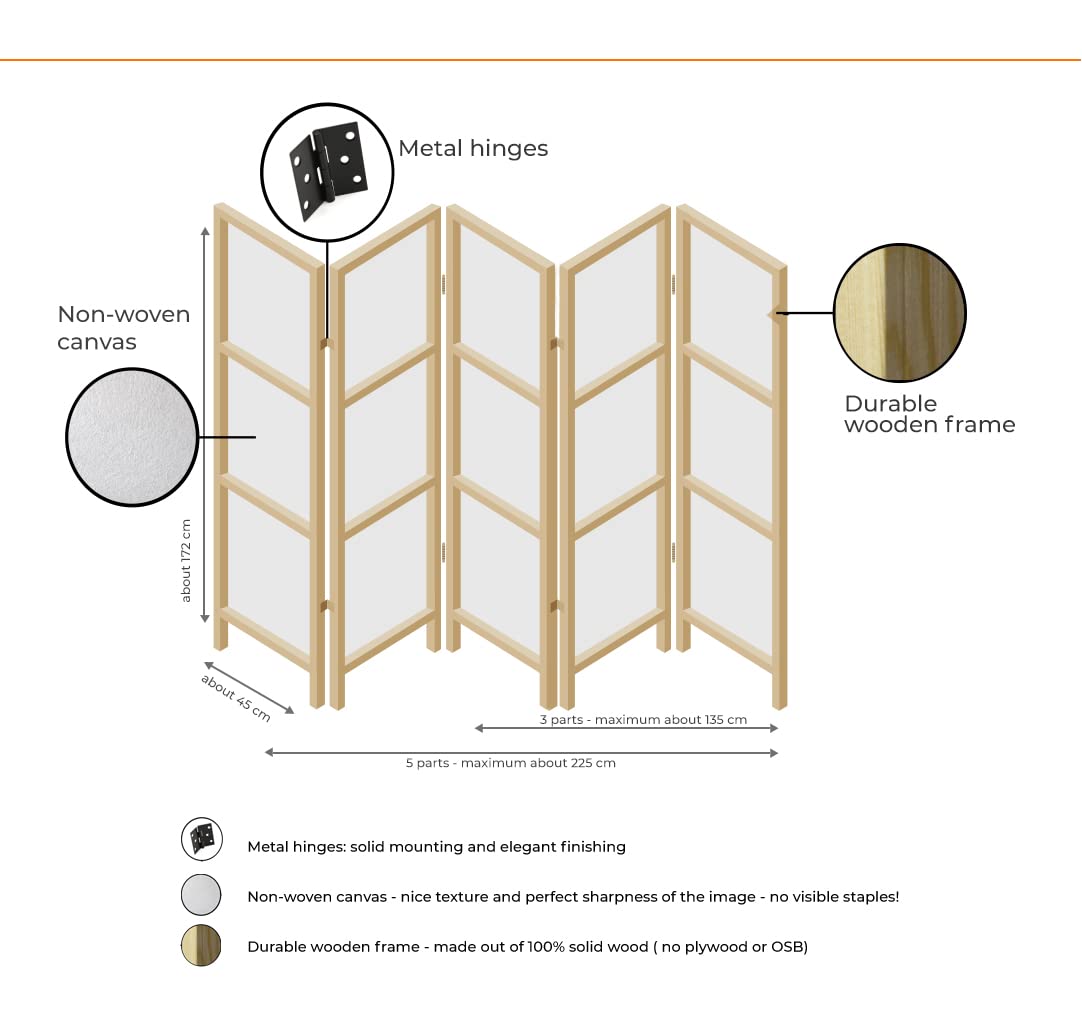 artgeist Japanese Room Divider Tropical Leaves Monstera grn 53 x 67 in - 3 Panel Folding Screen Japan Design Home Decoration Art Deco b-B-0295-z-b
